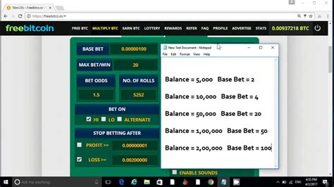 freebitcoin auto bet trick.